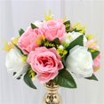 thumbnail image 4 of 2x Flores de Rosas Artificiales, de Flores Rosas Y Azules, Decoración para Fiestas, Oficinas Y Carreteras Colcomx Bola de rosa de simulación, 4 of 8