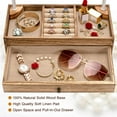 thumbnail image 4 of Sfugno Jewelry Organizer Stand, Wood Jewelry Drawer Storage Box with Double Rods and 6 Tier Jewelry Tree Stand Holder for Necklaces Bracelet Earring Ring Display, 4 of 6