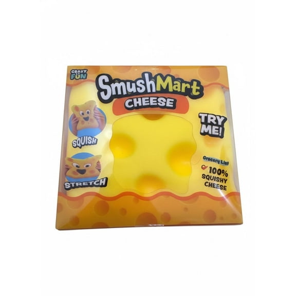 SmushMart Cheese Squishy Toy – Slow Rise Squeeze Toy – Stress Relief – Soft & Stretchy – Crazy Fun