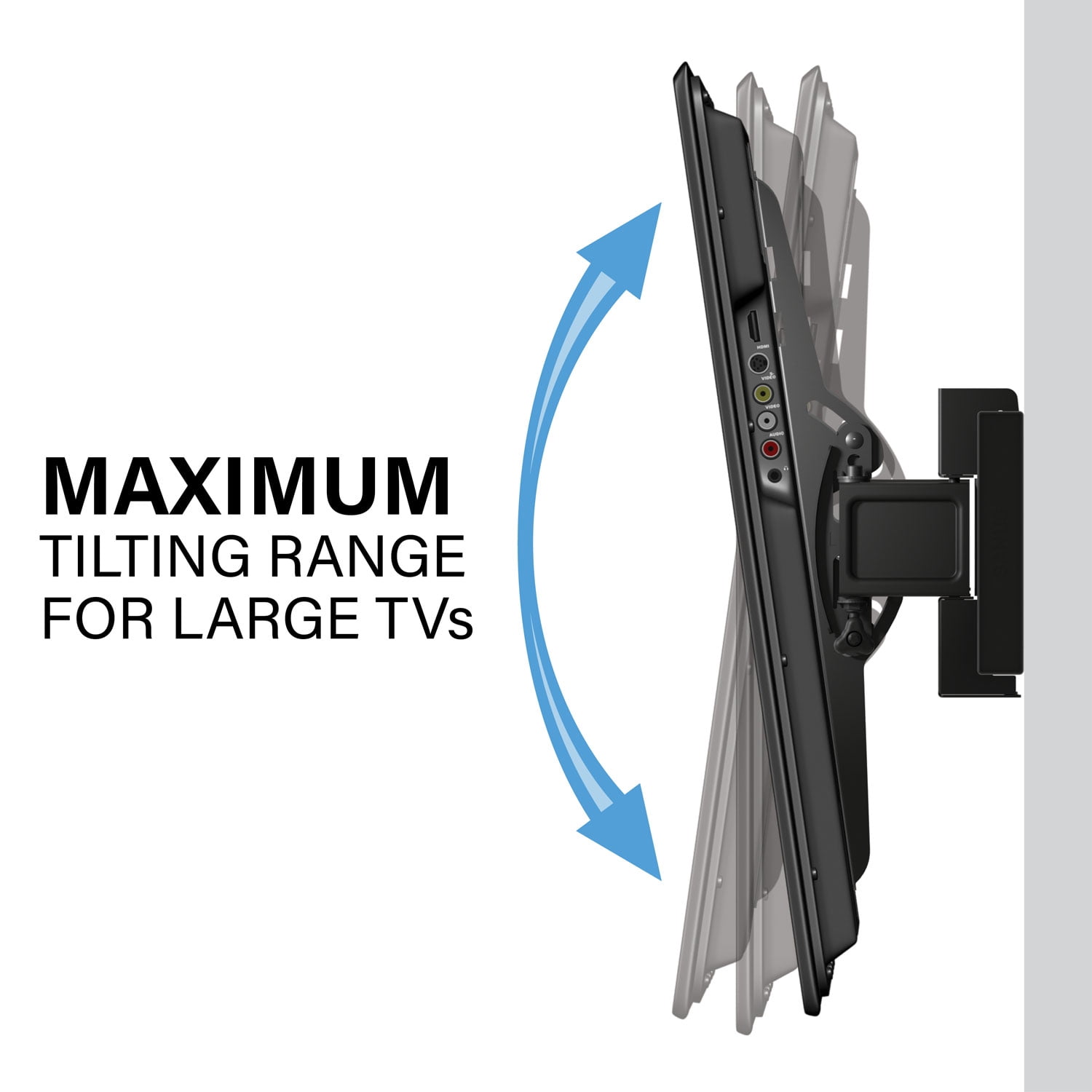 SANUS Accents Fixed TV Wall Mount for 42"–85" TVs, Low-Profile, Durable Steel, Black (ALL2-B3)
