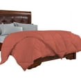 thumbnail image 4 of 1 Piece Striped Diamond Pattern Comforter Super Soft 800 Thread Counts, All Season, 100% Egyptian Cotton, Twin/Twin XL Size Brick Red Color, 4 of 7