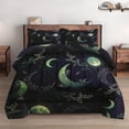 thumbnail image 3 of Juego de edredón Pamnest tamaño completo Boho Space Green Galaxy, 3 of 7