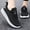 Black, variant on YOUYEDIAN Orthopedic Dress Shoes for Women Arch Support Slip on Non Slip Sneakers Lightweight Knitted Mesh Stretch House Shoes Soft 2026 New Foam Shoes (Black)