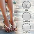 thumbnail image 6 of Uourmeti Womens Flip Flops Brown Sea Turtles Cushion Sandals Non-Slip Rubber Sole Waterproof Beach Sandals for Woman, Size 10, 6 of 7