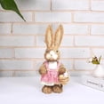 thumbnail image 2 of CoreLiving Tall Easter Bunny Topiary Outdoor Decor Sisal Rabbit Figurine with Hydrangea Flowers Woven Rattan Statue for Spring Porch Decor Farmhouse Easter Home Decor Indoor, 2 of 7