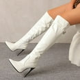 thumbnail image 4 of Women's Pointed Toe Stiletto Over-the-Knee Boots - Stylish High Heel Long Boots for Cocktail Party, Prom & Carnival | Elegant Evening Footwear, 4 of 8