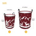 thumbnail image 2 of Lsque Christmas Buffalo Plaid pattern Laundry Hamper Basket, Tall Woven Rope Hamper Basket for Clothes, Lightweight Storage Basket, Collapsible Waterproof-Medium, 2 of 8