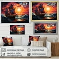 thumbnail image 4 of Designart "Pirate Legacy Boat Amidst History I" Transportation Framed Wall Art - Modern Orange Boat Sailing Bedroom Framed Canvas Wall Art, 4 of 6