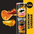 thumbnail image 4 of Pringles Scorchin' Cheddar Potato Crisps Chips, Spicy Snacks, 5.5 oz, 4 of 11