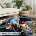 thumbnail image 4 of Navy Blue Marble Area Rug, Luxury Blue Gold Agate Texture Indoor Carpet, Home Decor Aesthetics Throw Rugs For Living Room Bedroom Dining Room Classroom Office, 4 of 7