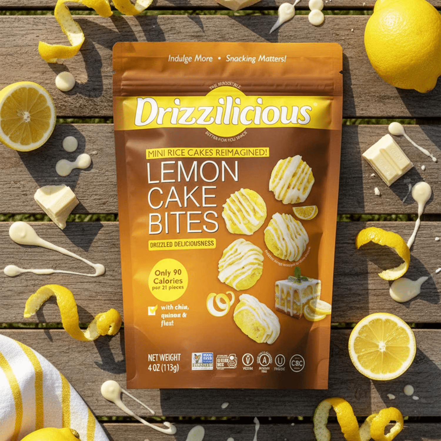 Drizzilicious Lemon Cake Mini Rice Cakes – 8 oz