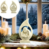 TOPRenddon Holy Family Figurine,Nativity Scene Jesus Mary Joseph Christmas Decorations for Table Display, Religious Gifts,5" H