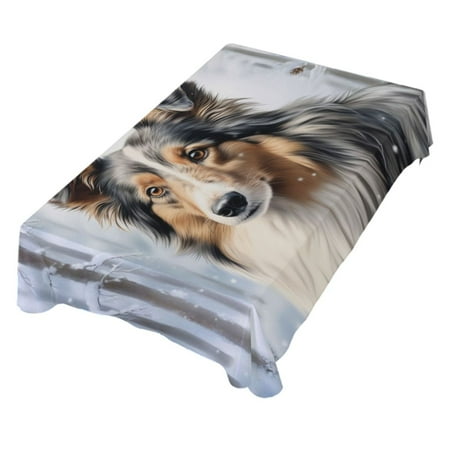 

JSTEL Dog Table Cloth Rectangle 60 x 90 Inch Tablecloth Anti Wrinkle Table Cover for Dining Kitchen Parties