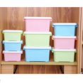 thumbnail image 3 of HLONK Candy Color Portable Storage Box with Lid Plastic Cosmetics Container Household Storage Bins (Small Size) (Random Color), 3 of 6