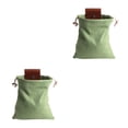 thumbnail image 3 of Naiovety Bolsa de lona de cuero bolsa de forraje de lona para senderismo, bolsa de herramientas de trabajo con hebilla con cordón para Type3 NO3, 3 of 6