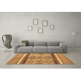 thumbnail image 3 of Ahgly Company Indoor Round Abstract Brown Modern Area Rugs, 6' Round, 3 of 4