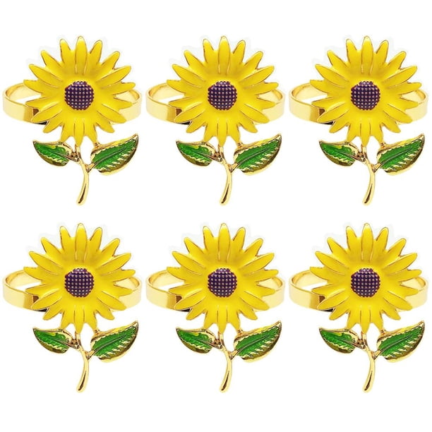 De Servilletas Con Hebilla De Girasol, Decoración De Servilletas, Servilleteros Duraderos A La Moda Para Bodas, Banquetes, Aniversarios Minnieouse HA035138-00
