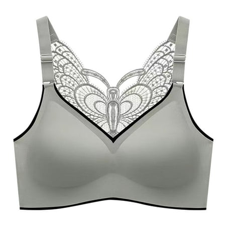 

Sngxgn Workout Bras For Women Women s Wireless Bra with Cooling Mesh Full-Coverage Convertible T-Shirt Bra Grey XL