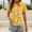 Yellow, variant on BXJX Button Up Shirts for Women Short Sleeve Loose Comfy Floral Print Lapel Summer Shirt Light Blue Size L