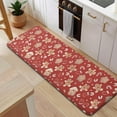 thumbnail image 5 of Red Christmas Gingerbread and Mitten Pattern Kitchen Rug Mat,Kitchen Runner Rugs Non Skid Washable,Decorative Kitchen Floor Mats for Kitchen,Sink,Laundry,17"x47.2", 5 of 7