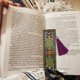 thumbnail image 3 of Marcador de libro de cuero de diamante con forma especial 5D con borla DIY, 3 of 8