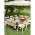 thumbnail image 5 of 60x120 Inch Outdoor Tablecloth with Umbrella Hole Zipper Rectangle Sunflower Rectangular Tablecloths Outside Waterproof Summer Botanical Vintage Spring Floral Patio Table Cloth Cover for Picnic Party, 5 of 8