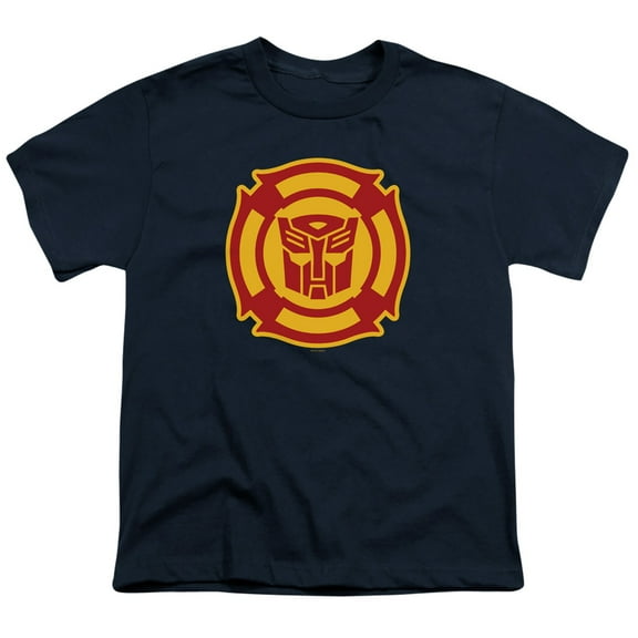 Transformers Rescue Bots Logo S/S Youth 18/1 T-Shirt Navy