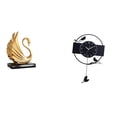 thumbnail image 1 of estatua de resina de cisne,Figuras de cisne,estatuas,decoración del hogar,fiesta de bodas,Reloj de pared,Reloj de pared con diseño de pájaro,reloj colgante de acrílico negro,Reloj de pared, 1 of 8