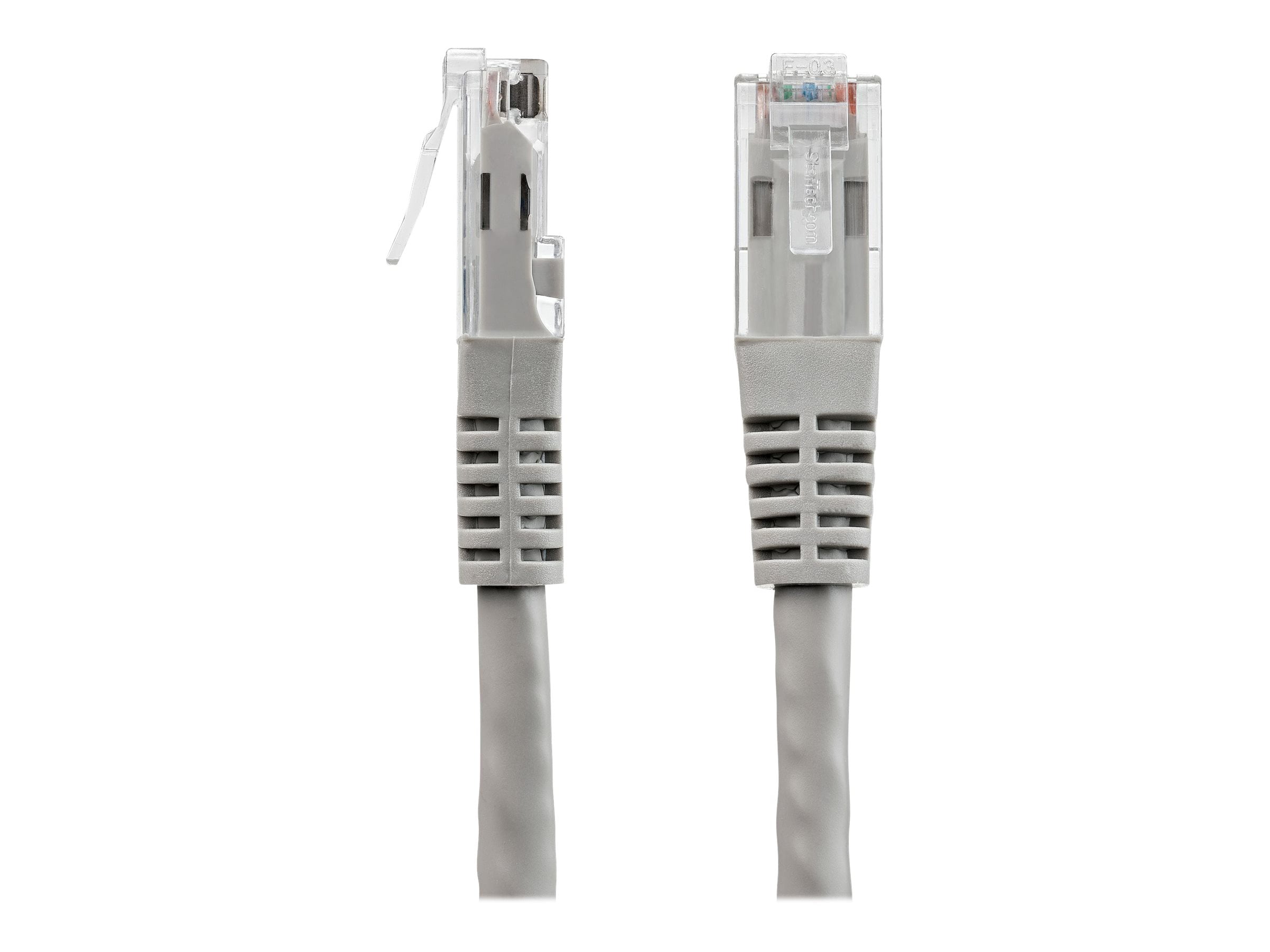 StarTech 20ft CAT6 Ethernet Cable - Gray CAT 6 Gigabit Ethernet Wire -250Mhz 100W PoE++ RJ45 UTP Molded Category 6 Network Patch Cord (C6PATCH20GR)