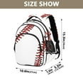 thumbnail image 3 of ALAZA Baseball White School Backpack Elementary Bag Bookbag Travel Rucksack, 3 of 6
