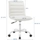 thumbnail image 2 of Silla de oficina Modway, ondulada, acanalada, giratoria, respaldo medio, blanca, 2 of 6