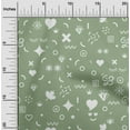 thumbnail image 2 of oneOone Georgette Viscose Light Green Fabric Doodle Quilting Supplies Print Sewing Fabric By The Yard 42 Inch Wide, 2 of 4