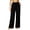 Black——Fall Savings, variant on Womens Wide Leg Beach Pants with Cargo Pockets Elastic Waist Drawstring Palazzo Pant Fall Casual Ruched Travel Trousers Black 2XL