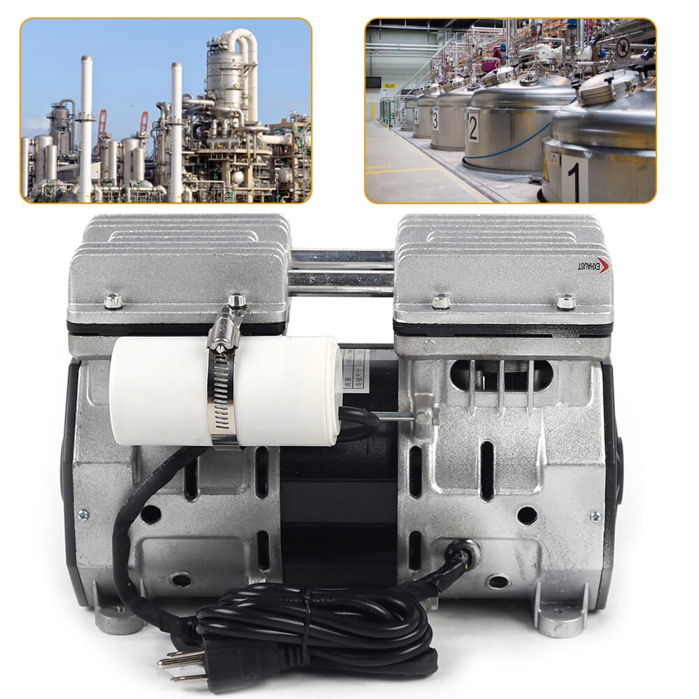 9.84*5.12*7.09in Vacuum Pump W/ Filter Oilless Vacuum Pump Oil Free Piston Vacuum Pump Industrial