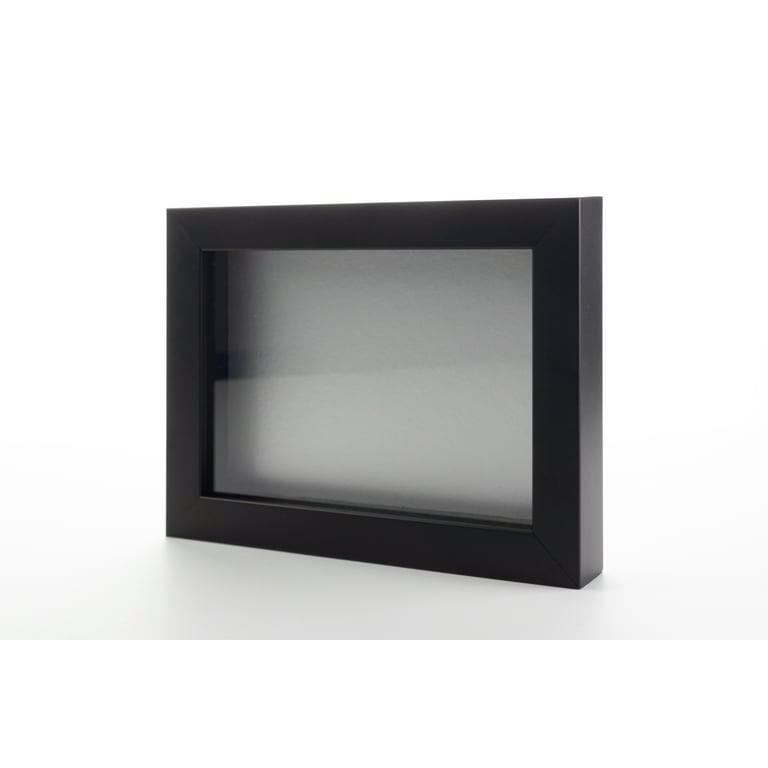 CustomPictureFrames.com 8x8 Shadow Box Frame Painted Black Real