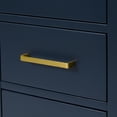 thumbnail image 5 of ARIEL Cambridge 54" Midnight Blue Bathroom Vanity, 1.5" Edge Carrara White Quartz Countertop & Splash, Rectangular Sink, 2 Soft Closing Doors, 9 Full Extension Dovetail Drawers, Satin Brass, 5 of 8