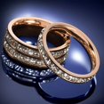 thumbnail image 3 of Anillo de acero de titanio, anillo de acero inoxidable en forma de estrella, estilo británico de lujo ligero para mujer, estilo francés, acero tailandés, oro rosa que no se decolora, 3 of 4