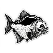 Piranha - 3" Vinyl Sticker - For Car Laptop Water Bottle Phone - Waterproof Decal