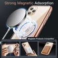 thumbnail image 3 of JETech Magnetic Case for iPhone 11 Pro Max 6.5-Inch Compatible with MagSafe Wireless Charging, Shockproof Phone Bumper Cover, Anti-Scratch Clear Back (Rose Gold), 3 of 7