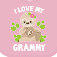 thumbnail image 4 of Inktastic Cute Sloth I Love My Grammy with Green Leaves Boys or Girls Baby Bib, 4 of 4