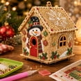 thumbnail image 3 of Christmas 3D Wooden House Diamond Painting Kit, DIY Christmas Village Wooden House Diamond Art Kit with Beaded Craft Design for Holiday Decor and Festive Home Display (Deer), 3 of 10