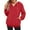 Red, variant on Inleife Women's Plush Hooded Sweatshirts Drawstring Pocket Casual Solid Color Warm Hoodies