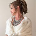 thumbnail image 2 of Ifeng Statement Rhinestone Necklace Silver Crystal Vintage Bib Collar Choker Exaggerated Costume Carnival Chunky Necklaces Jewelry For Women And Girls, 2 of 5