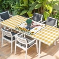 thumbnail image 2 of Pig Sunflowers Table Cloths for 8 Foot Rectangle Tables, Yellow Floral Elegant Checkered Pastoral Patio Waterproof Elastic Fitted Tablecloths, Washable Rectangular Table Cover for Camping, 2 of 8