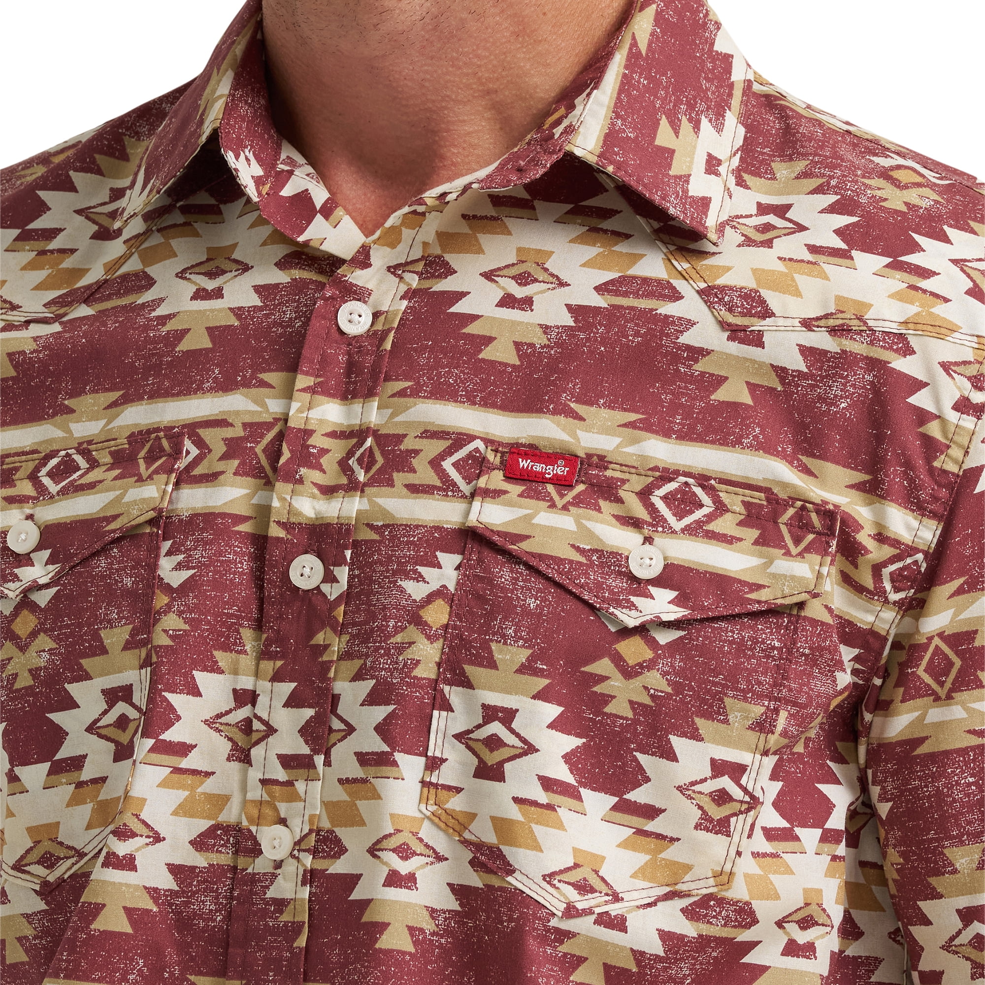 Wrangler® Men's Short Sleeve Print Shirt