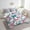 Blue Pink, variant on Bowknot Bedding Set Twin 7 Pcs,Baroque Vintage Bed in a Bag with Flat Fitted Sheet,Flower Floral Bowknot Comforter Set with Pillowcase and Sham,Watercolor Oil Painting Bed Sheets Set