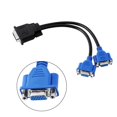 thumbnail image 2 of Cergrey DMS-59 Pin Male to 2 VGA 15 Pin Female Splitter Adapter Cable Lead Wire for HP Dell Monitor, Splitter Adapter Cable, 2 of 6