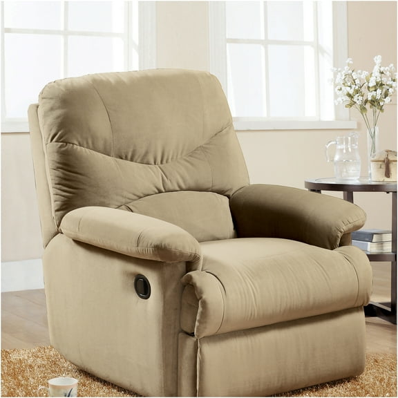 JERFIT Modern Power Recliner Chair with Massage and Heat, Beige Microfiber Fabric, Wall Hugger Design for Living Room