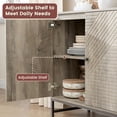 thumbnail image 4 of FANRAL 31.5" Wide Sideboard Buffet with Doors,Adjustable Shelf,Modern Minimalist Storage Console for Living Room Kitchen Dining Room,Gray Storage Cabinet, 4 of 7