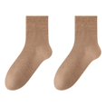 thumbnail image 3 of Women's Soft Combed Cotton Socks Mini Crew Socks Thin Seamless Viscose Bamboo Cotton Soft Cozy Casual Cute Above Ankle 3 Pairs(Khaki,One Size), 3 of 4
